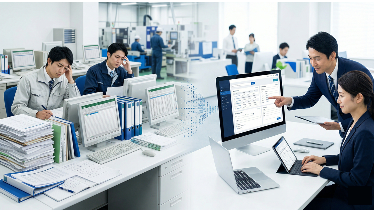 製造業：紙・Excel業務のデジタル化